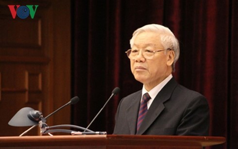 KPV-Generalsekretär Nguyen Phu Trong trifft Wähler des Stadtbezirks Ba Dinh - ảnh 1